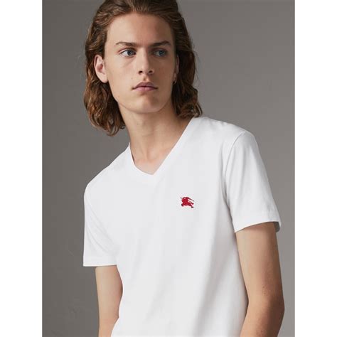 burberry v neck tee mens|Men's Burberry Designer T.